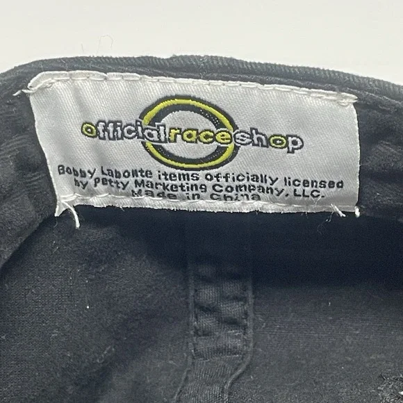 NEW Bobby Labonte BL distressed Black Cap official Race Shop Racing Sample Hat - Picture 7 of 7